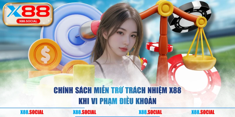 Chính sách miễn trừ trách nhiệm X88 khi vi phạm điều khoản